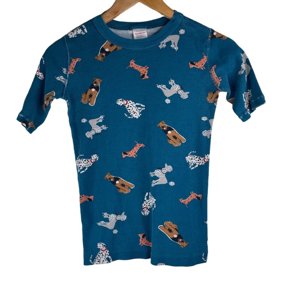 Hanna Andersson Dog Print Top Organic Cotton Crewneck Pullover Casual Kids 12